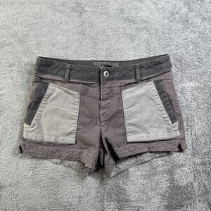 prAna Women's Kittle Canvas Cargo Shorts 6 Colorblock Outdoor Hiking Organic